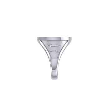 Horseshoe with Lucky Number Snake Silver Ring TRI1756 - Jewelry